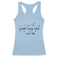 Worth Every Shot Racerback Tank Top IVF Baby Pregnancy Announcement - Wonder Print Shop