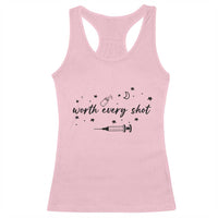 Worth Every Shot Racerback Tank Top IVF Baby Pregnancy Announcement - Wonder Print Shop