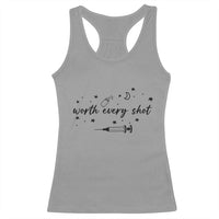 Worth Every Shot Racerback Tank Top IVF Baby Pregnancy Announcement - Wonder Print Shop