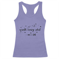 Worth Every Shot Racerback Tank Top IVF Baby Pregnancy Announcement - Wonder Print Shop