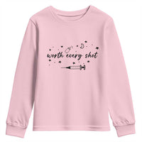 Worth Every Shot Youth Sweatshirt IVF Baby Pregnancy Announcement - Wonder Print Shop