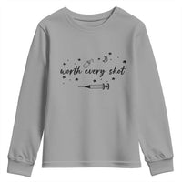Worth Every Shot Youth Sweatshirt IVF Baby Pregnancy Announcement - Wonder Print Shop
