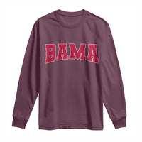 Vintage Bama Long Sleeve Shirt Retro Varsity Alabama Football Lover AL State - Wonder Print Shop