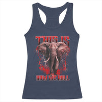 Alabama Fan Racerback Tank Top This Is How We Roll Bama Mascot Game Day - Wonder Print Shop