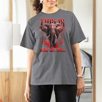 Alabama Fan T Shirt For Women This Is How We Roll Bama Mascot Game Day - Wonder Print Shop