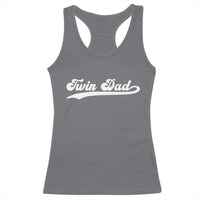 Twin Dad Racerback Tank Top Vintage Retro Style Fathers Day Presents - Wonder Print Shop
