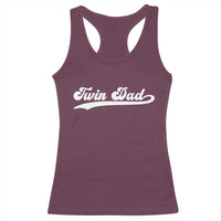 Twin Dad Racerback Tank Top Vintage Retro Style Fathers Day Presents - Wonder Print Shop