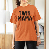 Twin Mama T Shirt For Women Pregnancy Announcement New Mom Mothers Day Gift