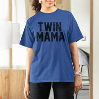 Twin Mama T Shirt For Women Pregnancy Announcement New Mom Mothers Day Gift