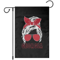 Georgia Lovers Garden Flag Bulldogs Game Day Messy Bun - Wonder Print Shop