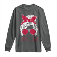 Georgia Lovers Long Sleeve Shirt Bulldogs Game Day Messy Bun - Wonder Print Shop