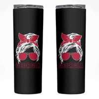 Georgia Lovers Skinny Tumbler Bulldogs Game Day Messy Bun - Wonder Print Shop
