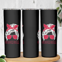 Georgia Lovers Skinny Tumbler Bulldogs Game Day Messy Bun - Wonder Print Shop