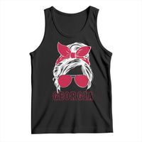 Georgia Lovers Tank Top Bulldogs Game Day Messy Bun - Wonder Print Shop
