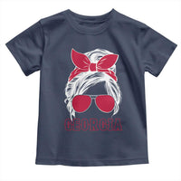 Georgia Lovers Toddler T Shirt Bulldogs Game Day Messy Bun - Wonder Print Shop