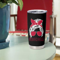 Georgia Lovers Tumbler Cup Bulldogs Game Day Messy Bun - Wonder Print Shop