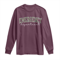 Floral Emergency Department Long Sleeve Shirt ER Nurse Gift - Wonder Print Shop