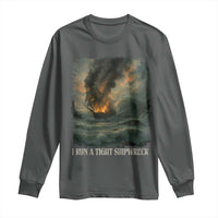 I Run a Tight Shipwreck Long Sleeve Shirt Homeschool Mama Cool Mom - Wonder Print Shop