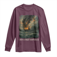 I Run a Tight Shipwreck Long Sleeve Shirt Homeschool Mama Cool Mom - Wonder Print Shop