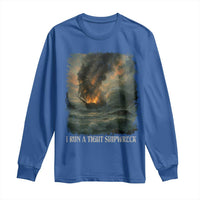I Run a Tight Shipwreck Long Sleeve Shirt Homeschool Mama Cool Mom - Wonder Print Shop