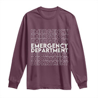 Emergency Department Long Sleeve Shirt Retro ER Nurse Gift - Wonder Print Shop
