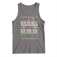 Funny Nurse Ugly Xmas Tank Top Deck The Hall With Beta Blockers - Wonder Print Shop