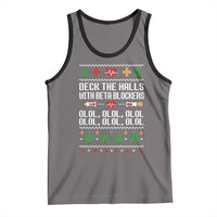 Funny Nurse Ugly Xmas Tank Top Deck The Hall With Beta Blockers - Wonder Print Shop