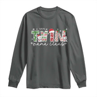 Christmas Twin Mama Claus Long Sleeve Shirt Pregnancy Announcement - Wonder Print Shop