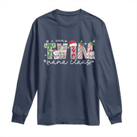 Christmas Twin Mama Claus Long Sleeve Shirt Pregnancy Announcement - Wonder Print Shop