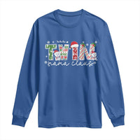 Christmas Twin Mama Claus Long Sleeve Shirt Pregnancy Announcement - Wonder Print Shop