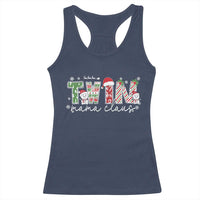 Christmas Twin Mama Claus Racerback Tank Top Pregnancy Announcement - Wonder Print Shop