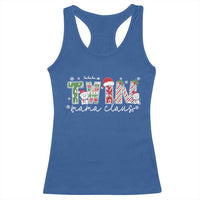 Christmas Twin Mama Claus Racerback Tank Top Pregnancy Announcement - Wonder Print Shop