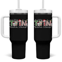 Christmas Twin Mama Claus Tumbler With Handle Pregnancy Announcement - Wonder Print Shop