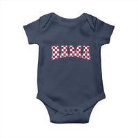 Vintage Bama Baby Onesie Retro Checkered Varsity Alabama Lover AL State - Wonder Print Shop