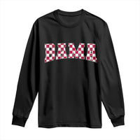 Vintage Bama Long Sleeve Shirt Retro Checkered Varsity Alabama Lover AL State - Wonder Print Shop