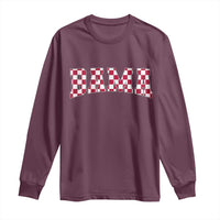 Vintage Bama Long Sleeve Shirt Retro Checkered Varsity Alabama Lover AL State - Wonder Print Shop
