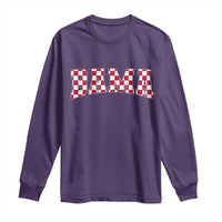 Vintage Bama Long Sleeve Shirt Retro Checkered Varsity Alabama Lover AL State - Wonder Print Shop