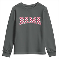 Vintage Bama Youth Sweatshirt Retro Checkered Varsity Alabama Lover AL State - Wonder Print Shop