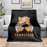Tennessee Fan Throw Blanket Volunteers College Football Lover Game Day Messy Bun - Wonder Print Shop