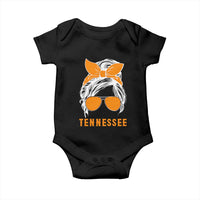 Tennessee Fan Baby Onesie Volunteers College Football Lover Game Day Messy Bun - Wonder Print Shop