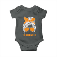 Tennessee Fan Baby Onesie Volunteers College Football Lover Game Day Messy Bun - Wonder Print Shop