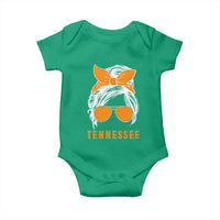 Tennessee Fan Baby Onesie Volunteers College Football Lover Game Day Messy Bun - Wonder Print Shop