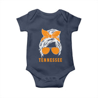 Tennessee Fan Baby Onesie Volunteers College Football Lover Game Day Messy Bun - Wonder Print Shop