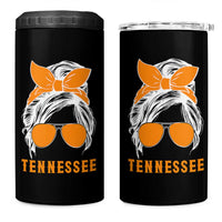 Tennessee Fan 4 in 1 Can Cooler Tumbler Volunteers College Football Lover Game Day Messy Bun - Wonder Print Shop