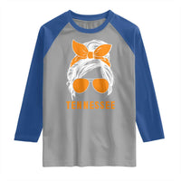 Tennessee Fan Raglan Shirt Volunteers College Football Lover Game Day Messy Bun - Wonder Print Shop