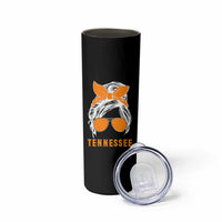 Tennessee Fan Skinny Tumbler Volunteers College Football Lover Game Day Messy Bun - Wonder Print Shop