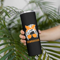 Tennessee Fan Skinny Tumbler Volunteers College Football Lover Game Day Messy Bun - Wonder Print Shop