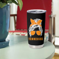 Tennessee Fan Tumbler Cup Volunteers College Football Lover Game Day Messy Bun - Wonder Print Shop