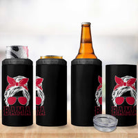 Alabama Fan 4 in 1 Can Cooler Tumbler Bama Football Lover Game Day Messy Bun - Wonder Print Shop