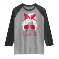 Alabama Fan Raglan Shirt Bama Football Lover Game Day Messy Bun - Wonder Print Shop
